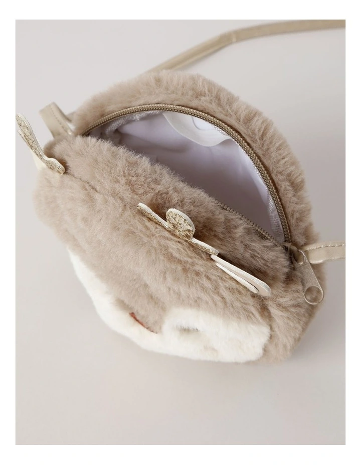 Christmas Reindeer Fluffy Bag in Brown image 4