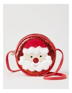 Myer Giftorium Fluffy Santa Bag in Red
