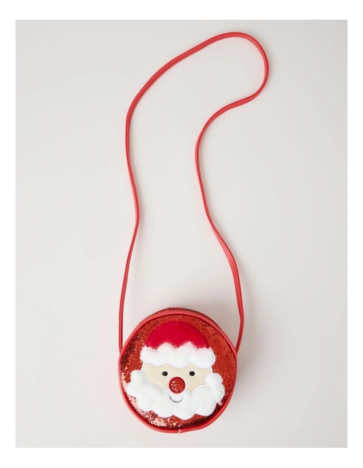 Myer Giftorium Fluffy Santa Bag in Red image 2