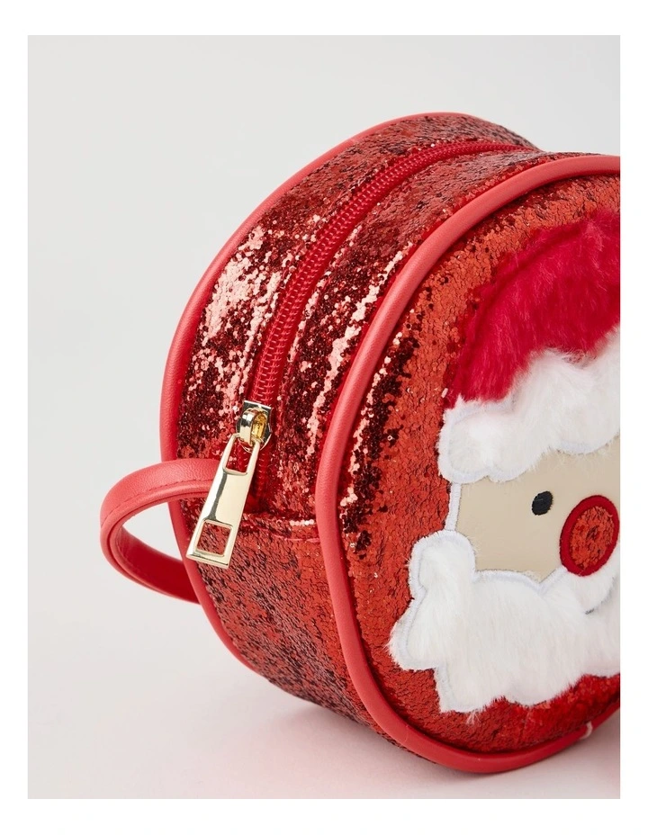 Myer Giftorium Fluffy Santa Bag in Red image 3
