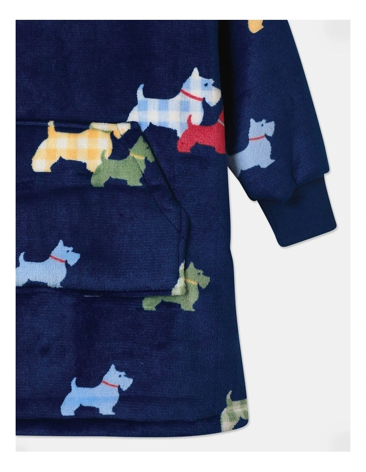 Dogs Oversized Hoodie in Bright Blue image 4