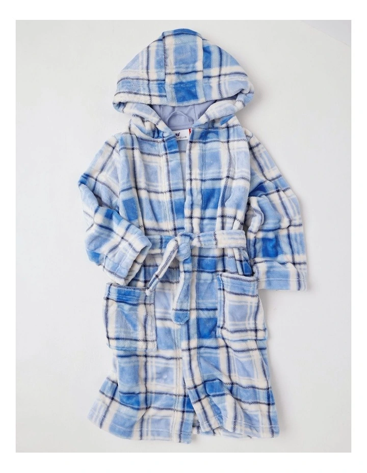 PJ Club Fleece Bear Gown in Blue image 1