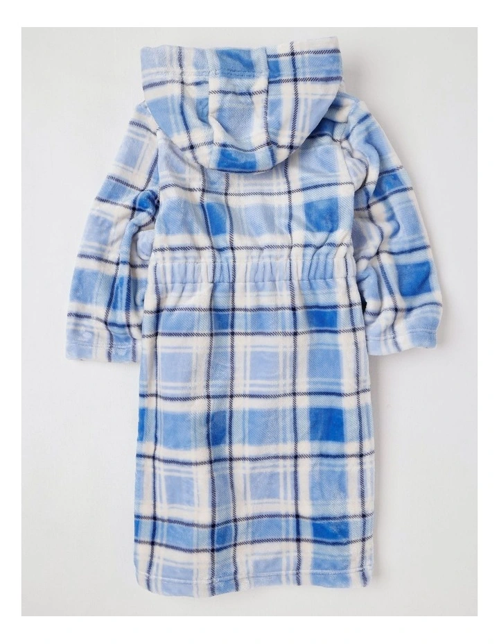 PJ Club Fleece Bear Gown in Blue image 3