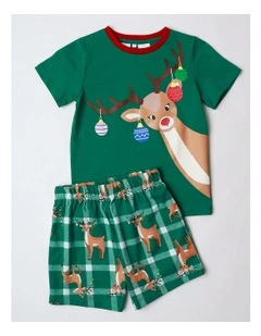 PJ Club Reindeer Pyjama in Forest