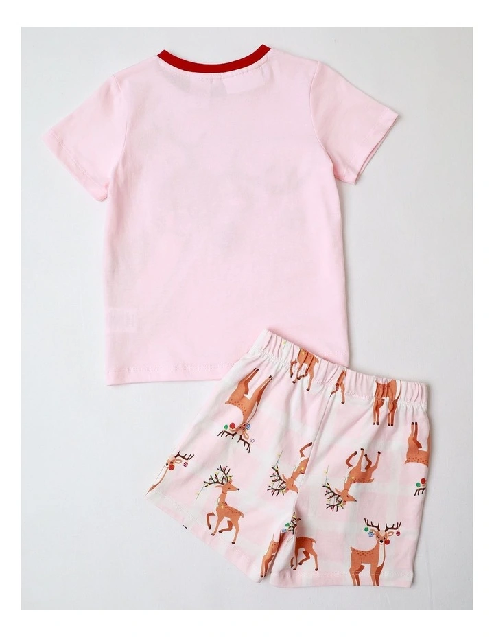 PJ Club Reindeer Pyjama in Rose image 4