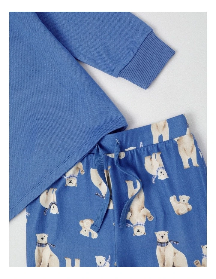 PJ Club Cosy Knit Pyjama in Midnight image 4