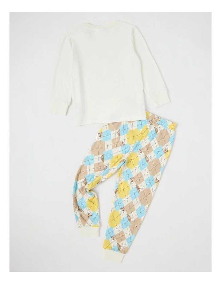 PJ Club Cosy Knit Babyccino Pyjama in Multicolour image 3