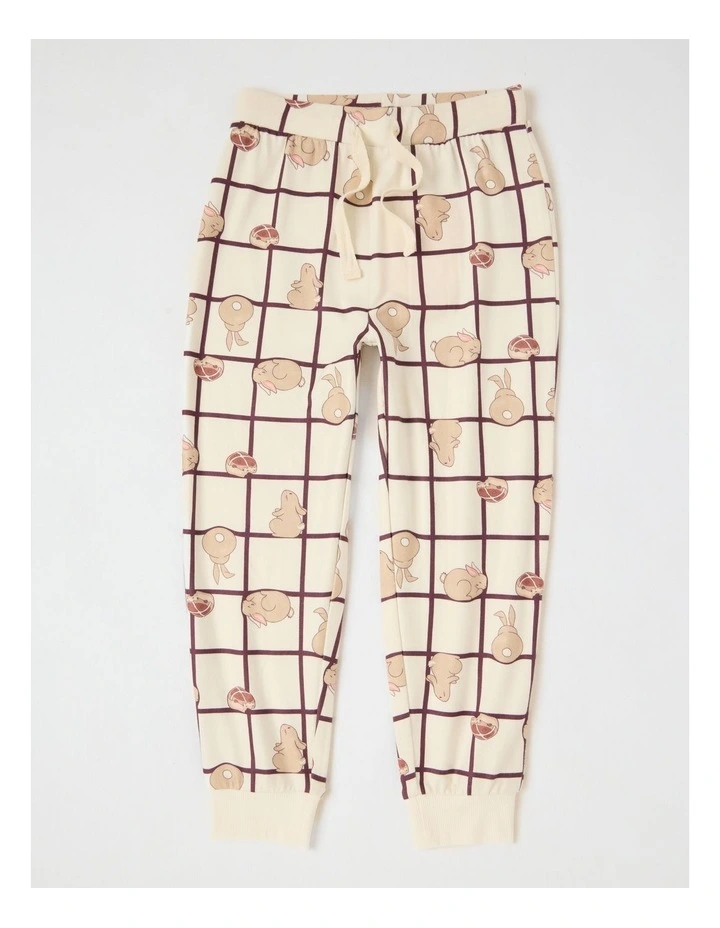 PJ Club Cosy Knit Pyjama Bunny Pyjama in Cream image 5