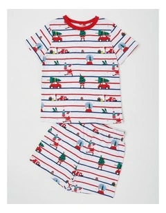 Myer Giftorium Santa Stripe Pyjama in Assorted
