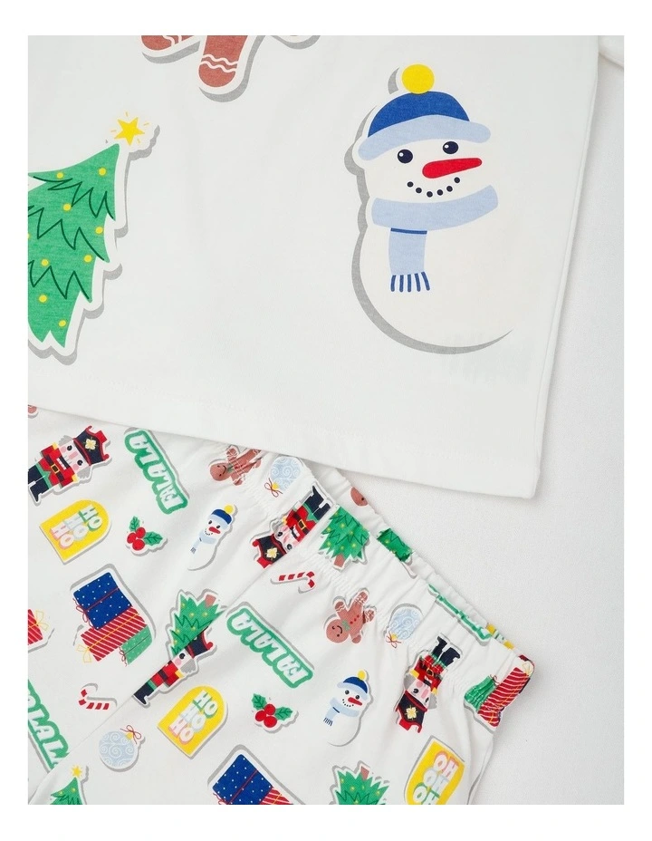 Myer Giftorium Christmas Stickers Pyjama in Assorted image 4
