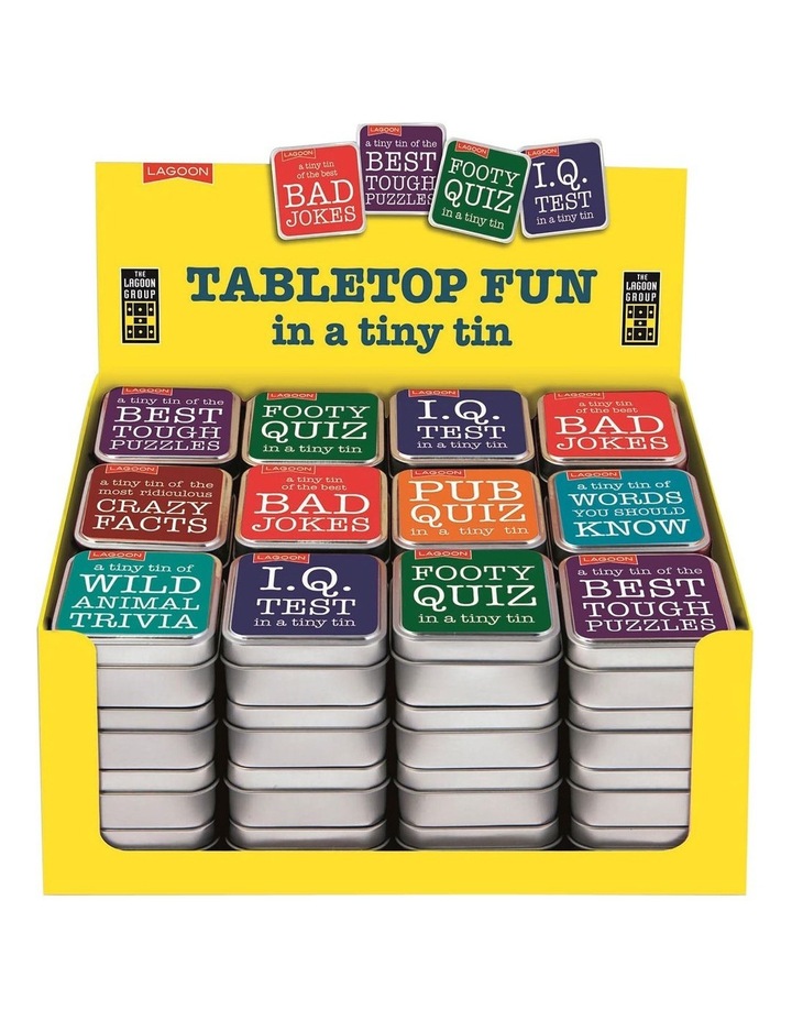 Tabletop Fun in a Tiny Tin in Assorted