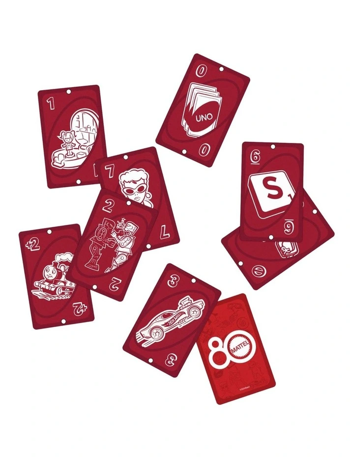 UNO Mattel 80th Ruby Red Card Game image 3