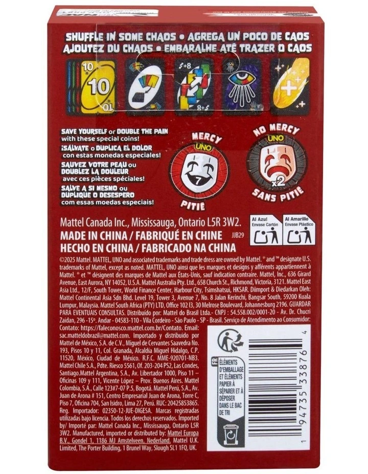 UNO Show 'Em No Mercy - Expansion Pack (Salva Te Stesso O Raddoppia Il Dolore!) - Mattel