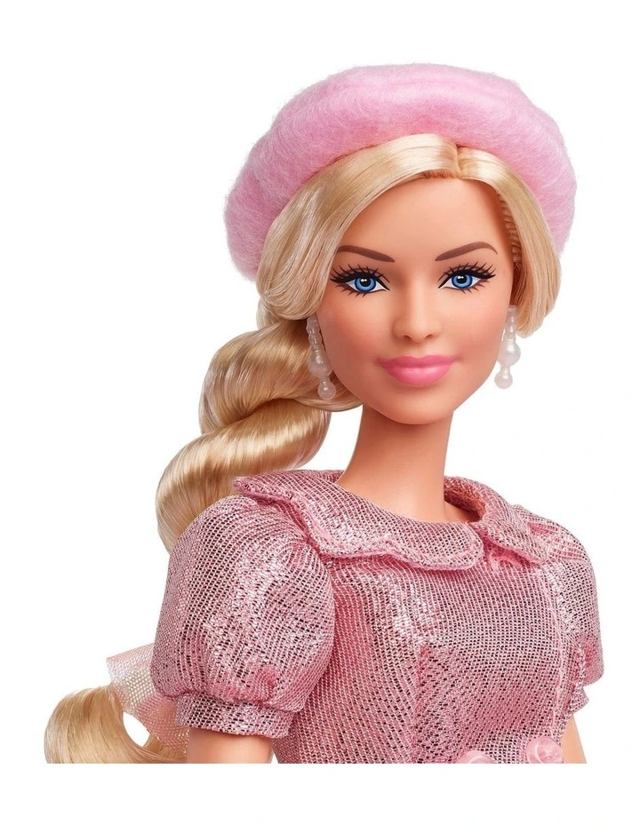 The Movie Margot Robbie As Barbie Wearing Pink Blouse & Skirt Set Doll image 3