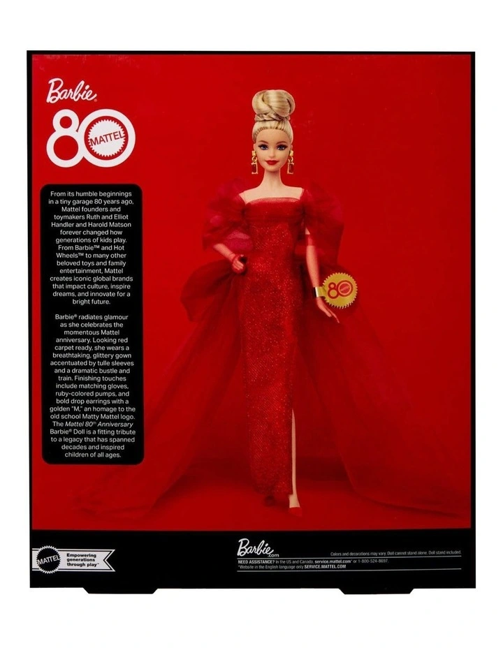 Barbie Signature Mattel 80th Anniversary Barbie Blonde Hair Doll image 6