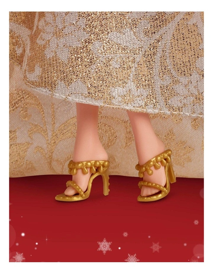 2025 Holiday Barbie Red Hair with Silver & Gold Gown Doll image 4