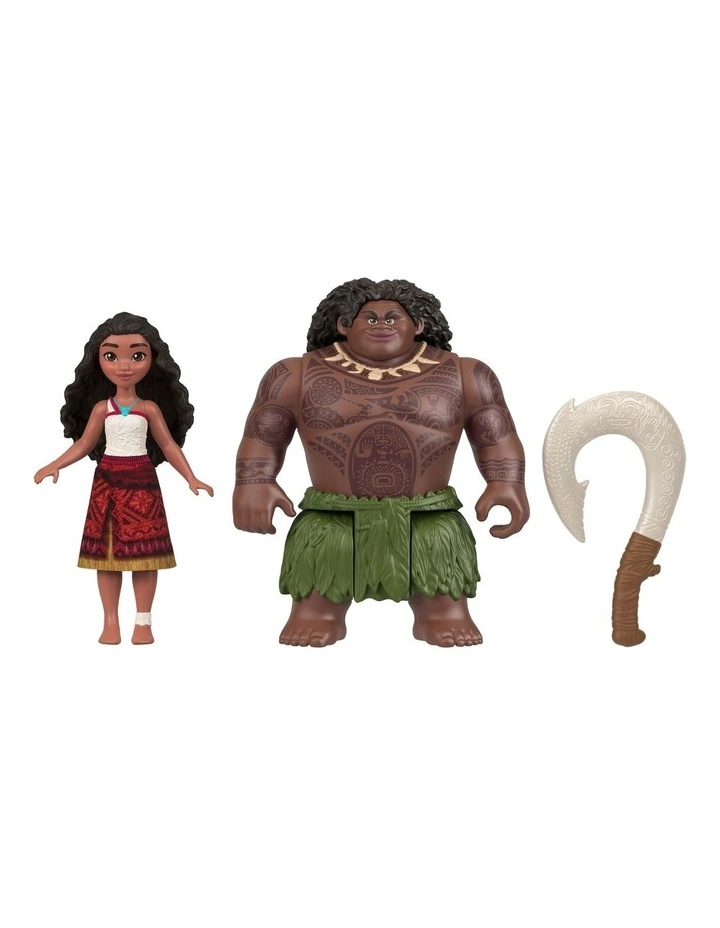 Moana and Maui Ocean Adventures 2-Pack Small Dolls and Accessory Set image 2