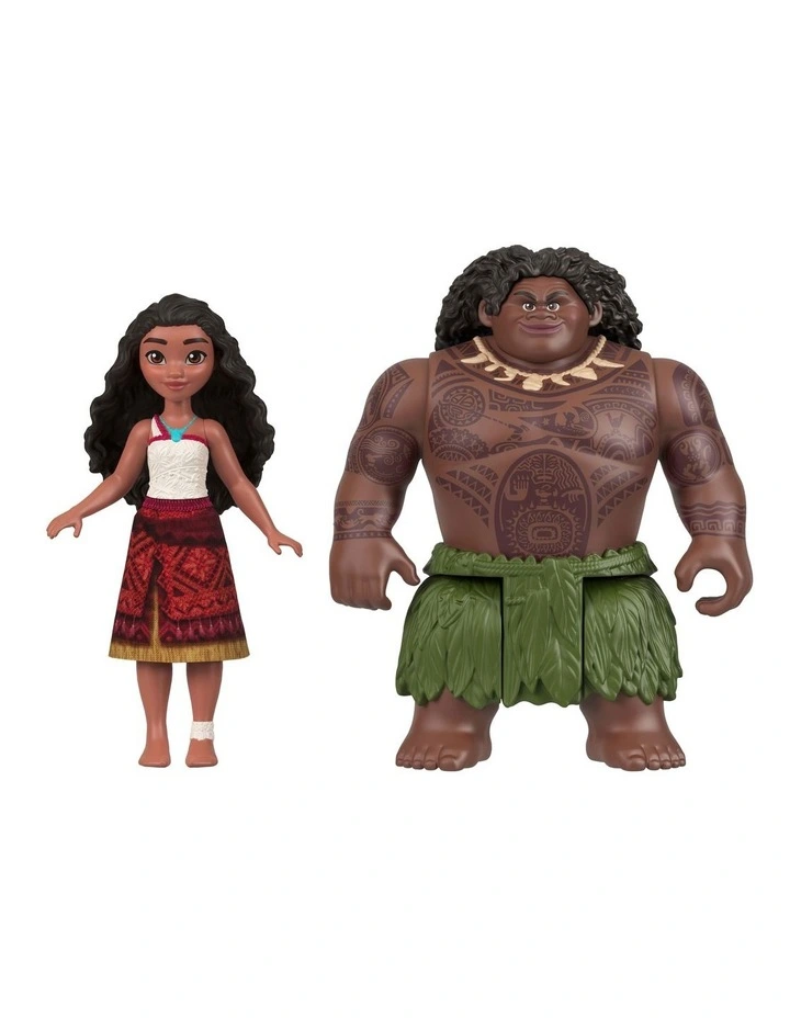 Moana and Maui Ocean Adventures 2-Pack Small Dolls and Accessory Set image 3
