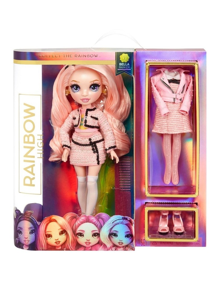 Rainbow High Bella Parker Pink Fashion Doll With 2 Complete Mix & Match  Outfits And Accessories