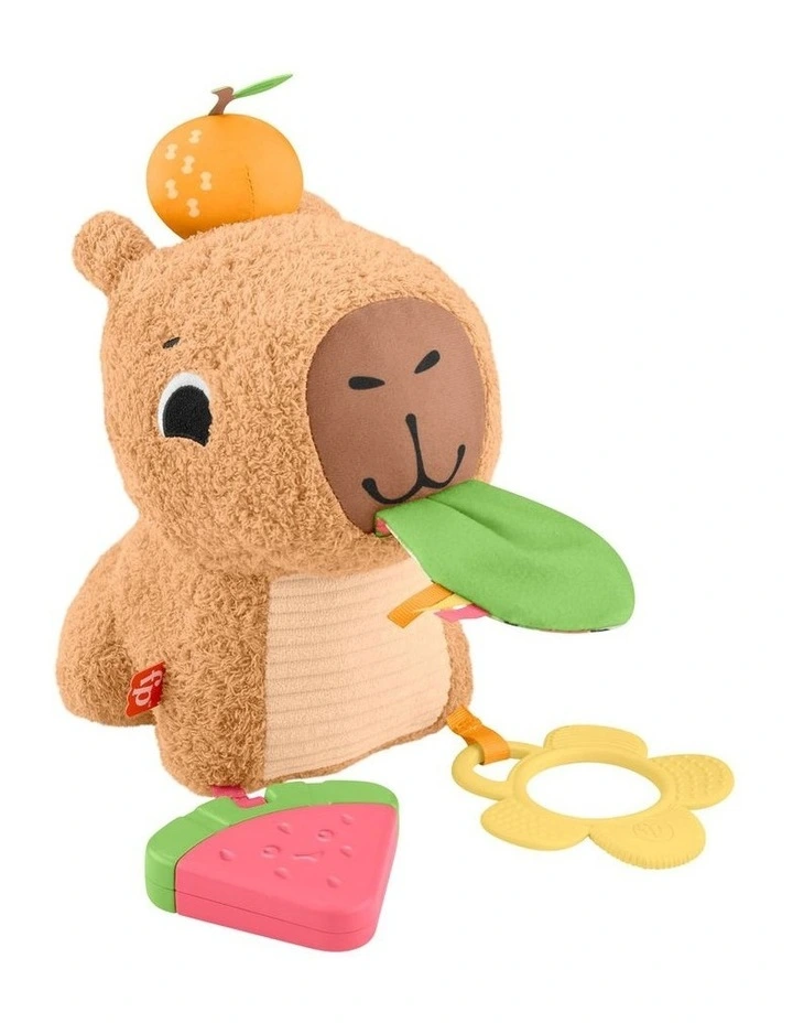 Fisher-Price Snuggly Snacky Capybara Plush Baby Sensory Toy image 2