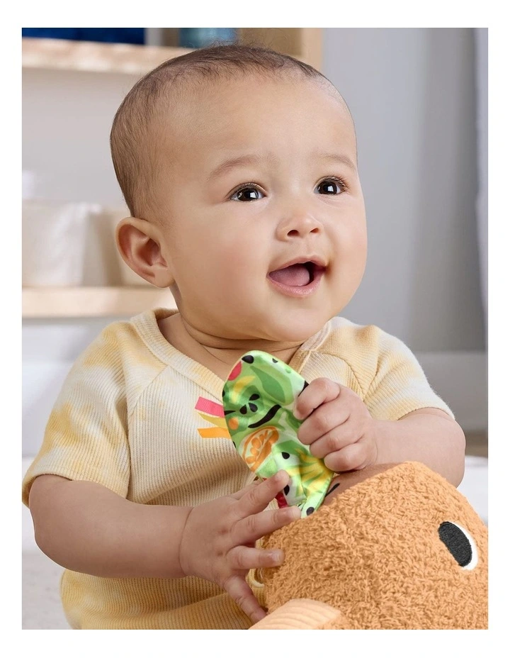Fisher-Price Snuggly Snacky Capybara Plush Baby Sensory Toy image 6