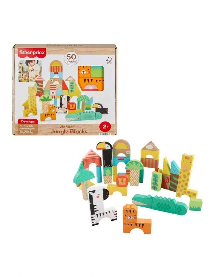 Wooden Jungle Blocks Building Set image 1