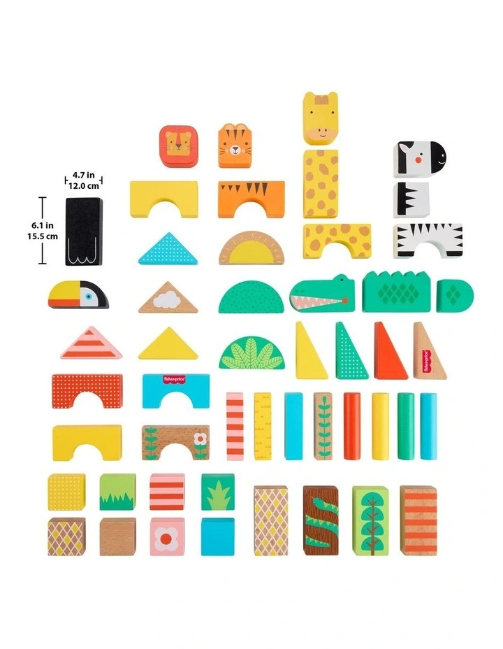 Wooden Jungle Blocks Building Set image 2