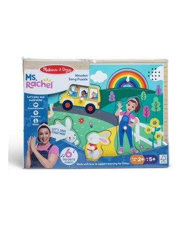 Ms. Rachel Wooden Sound Puzzle Display 6 Pieces