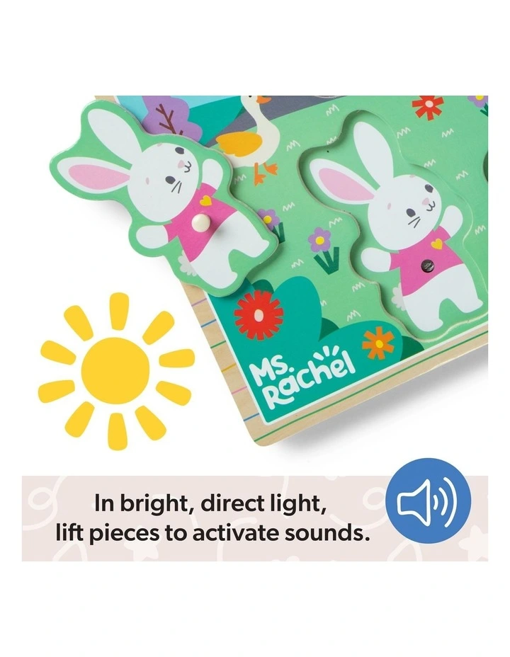 Ms. Rachel Wooden Sound Puzzle Display 6 Pieces image 5