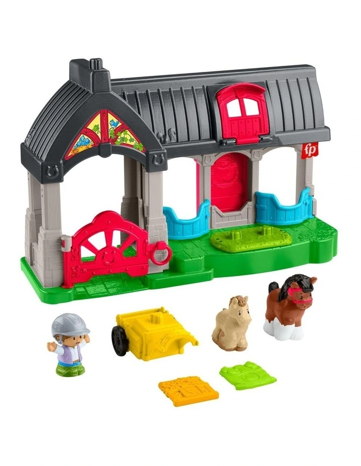 Little People Friendly Horses Stable Toddler Playset image 3