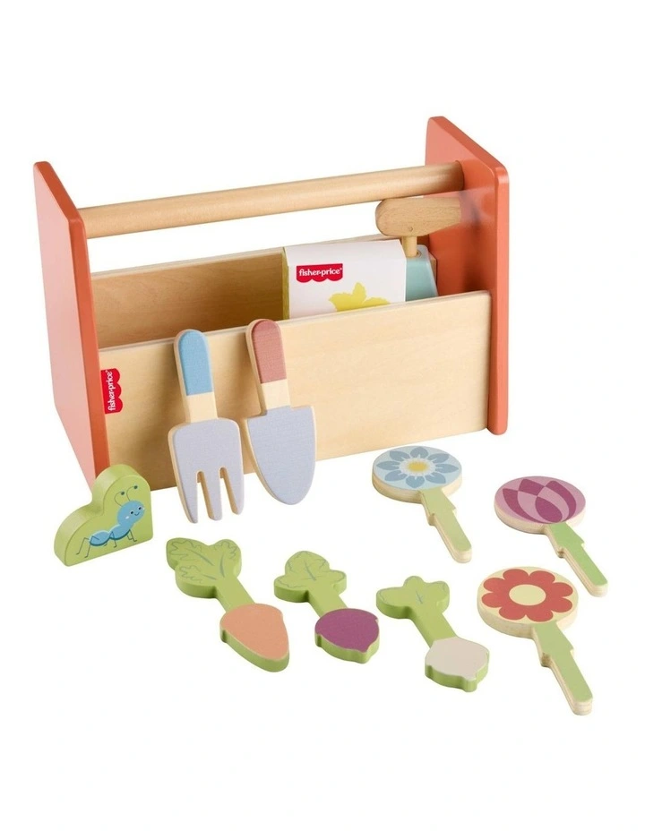 Tiny Wooden Garden Caddy Pretend Play Set image 2