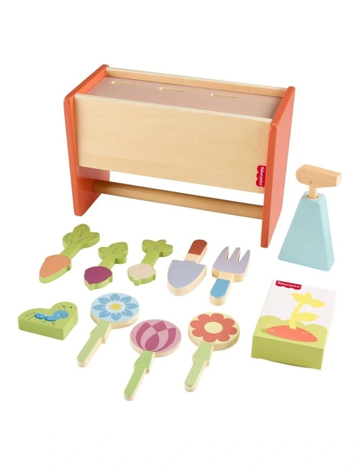 Tiny Wooden Garden Caddy Pretend Play Set image 3