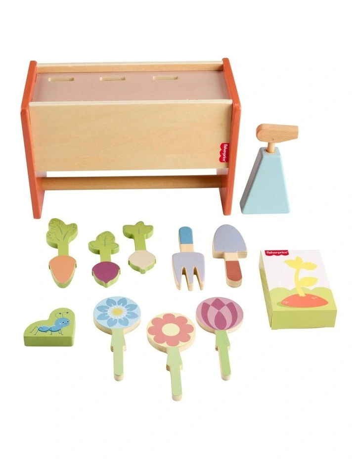 Tiny Wooden Garden Caddy Pretend Play Set image 4