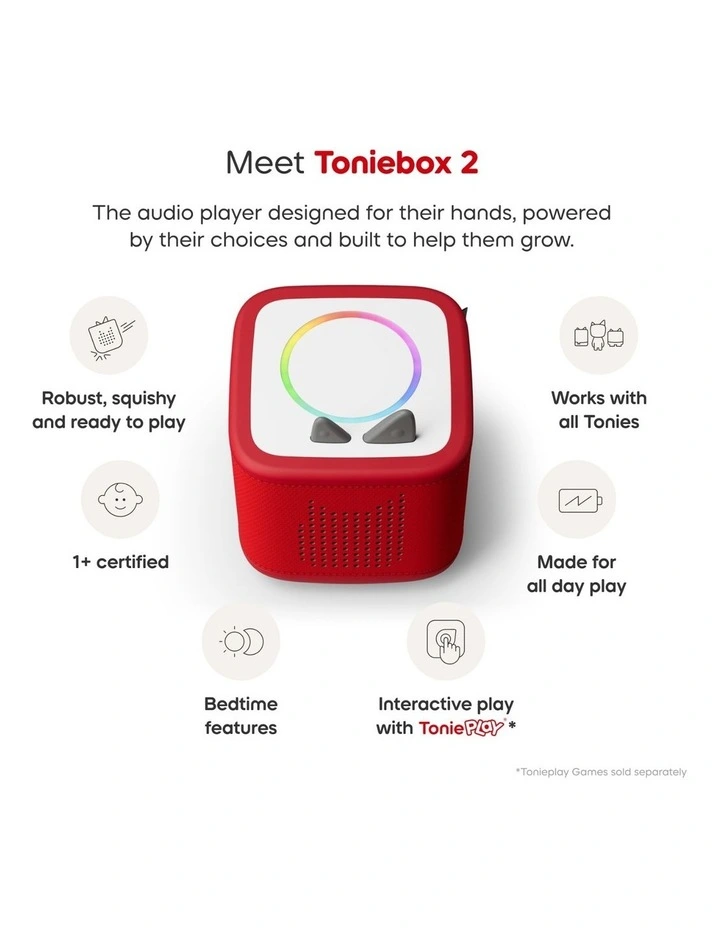 Toniebox 2 Starter Set with Creative Tonie Rubie in Sunset Red image 4