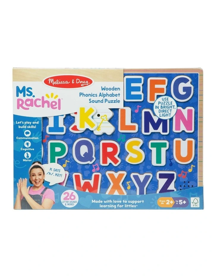 Wooden Phonics Alphabet Sound Puzzle 24 Piece image 2