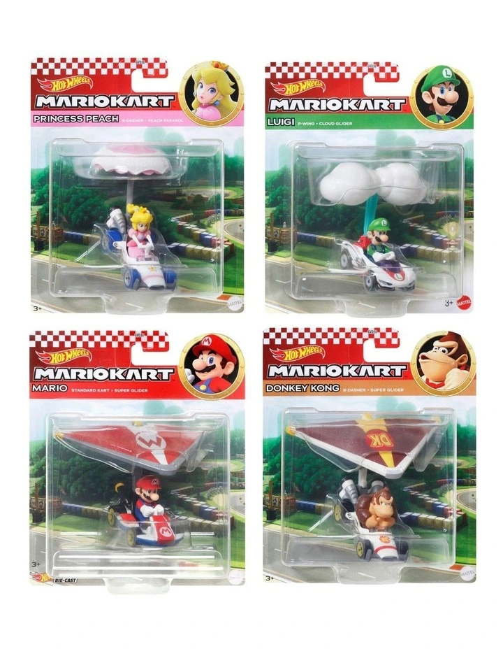 Mario Kart Die-Cast Character Car with Glider, Assorted image 1