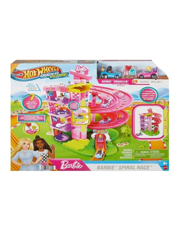 RacerVerse Barbie Spiral Race Track Set image 1
