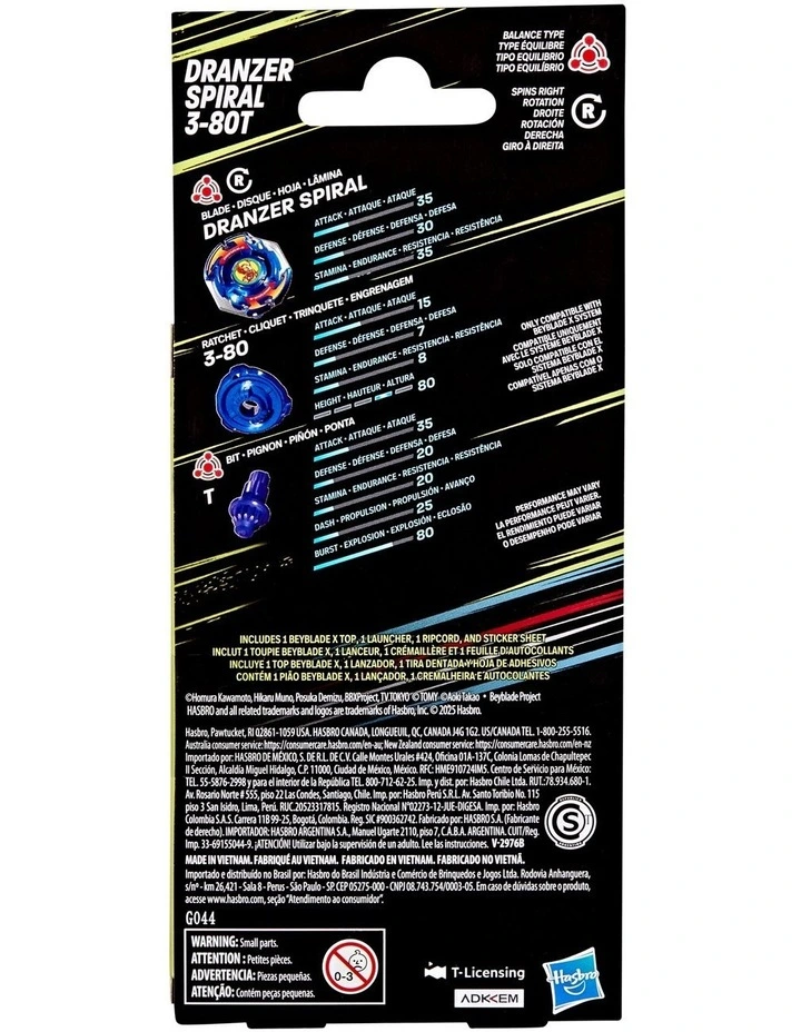 Beyblade X X-Over Project Dranzer Spiral 3-80T Starter Pack Set image 3