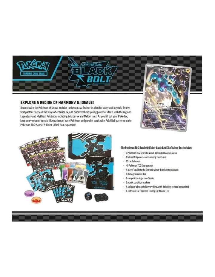 TCG Scarlet And Violet in Black Bolt Elite Trainer Box image 4