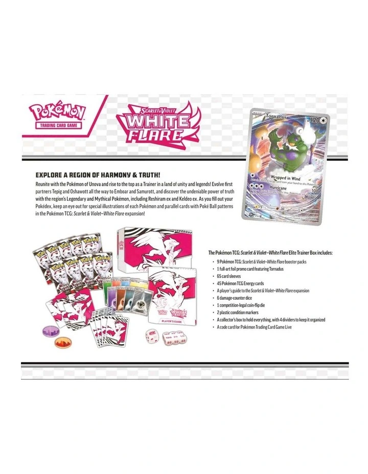 TCG Scarlet And Violet White Flare Elite Trainer Box image 4