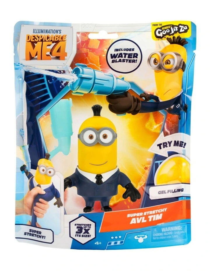 4 Heroes of Goo Jit Zu, Super Gooey AVL Tim With Blaster Squirter, Stretches image 1