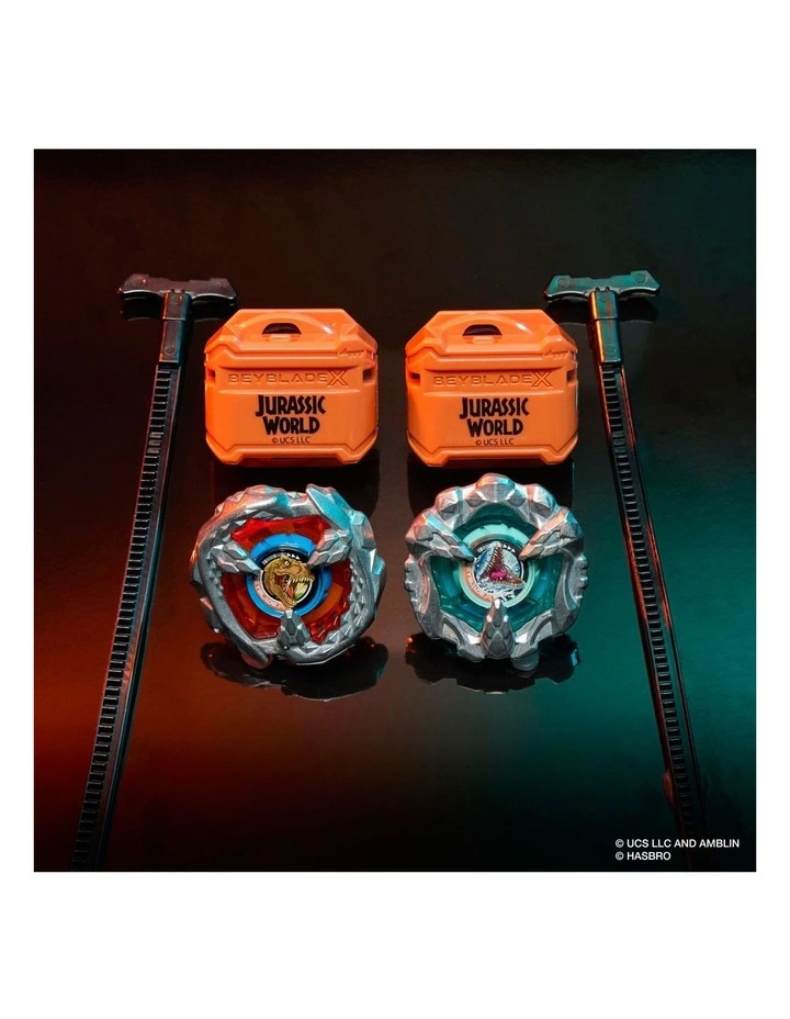 Jurassic World X Beyblade Collab T. Rex vs. Mosasaurus Toy image 4