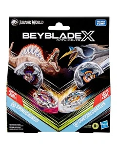 Jurassic World x Beyblade Collab Spinosaurus vs. Quetzalcoatlus Toy