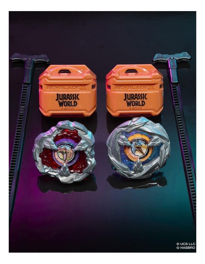 Beyblade X – Multipack Jurassic World – Spinosaurus Vs Quetzalcoatlus – 2 Toupies + 2 Lanceurs – Dès 8 Ans