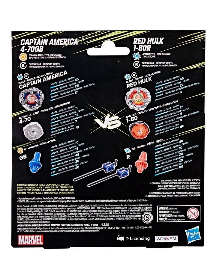X And Marvel Collab Captain America 4-70GB vs Red Hulk 1-80R image 2