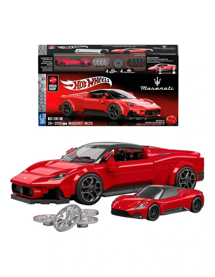 Mattel Brick Shop Maserati MC20 Building Toy Kit image 1