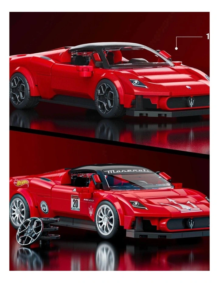 Mattel Brick Shop Maserati MC20 Building Toy Kit image 2