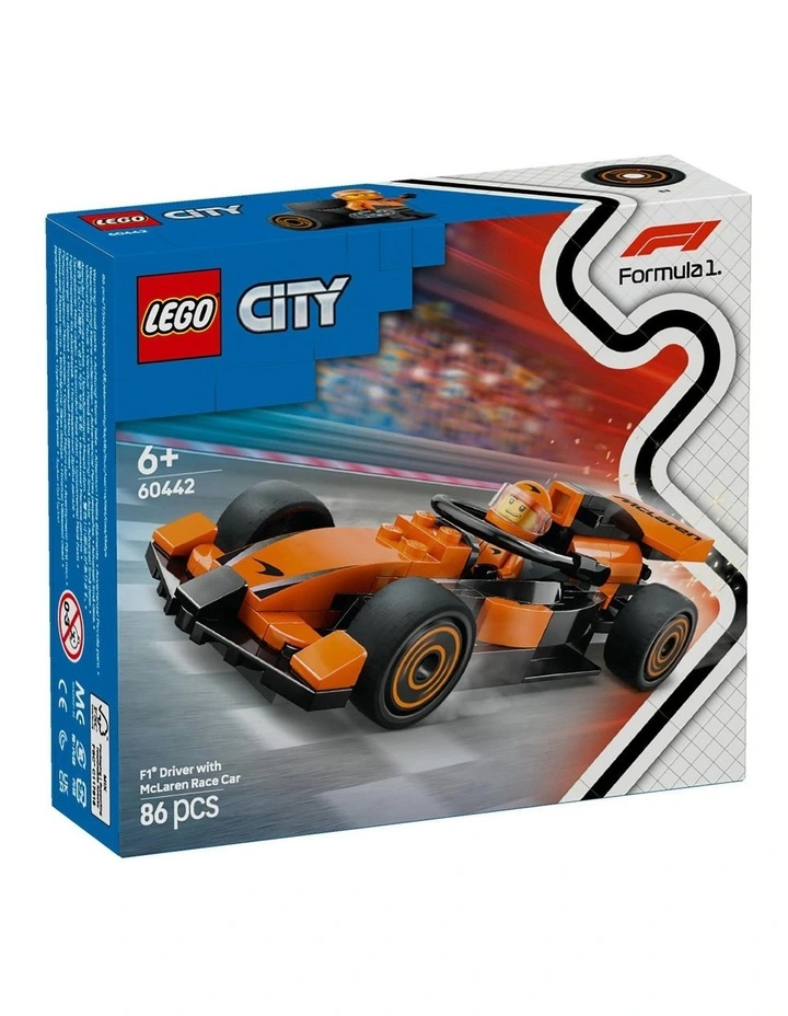City F1 Driver With McLaren Race Car 60442 Set image 1