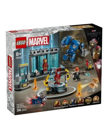 Super Heroes Iron Man's Laboratory Hall of Armour 76315 in Multi