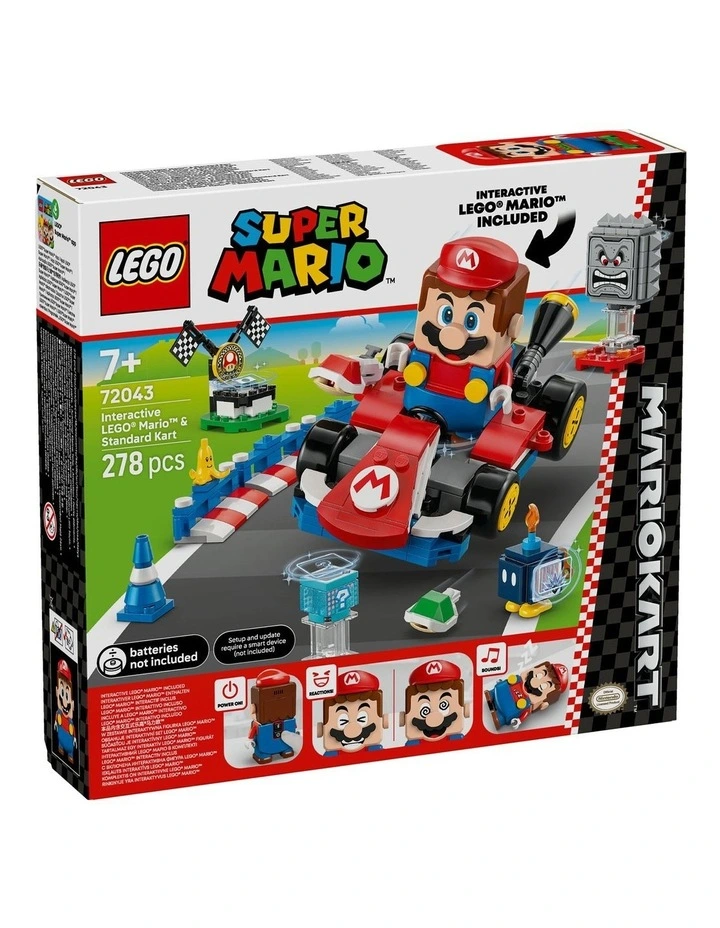 Super Mario Mario Kart Interactive Lego Mario & Standard Kart 72043 image 1